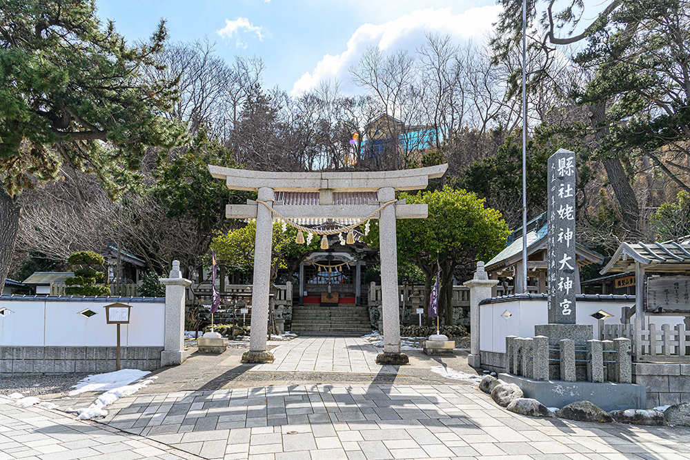 1774年に建てられた姥神大神宮